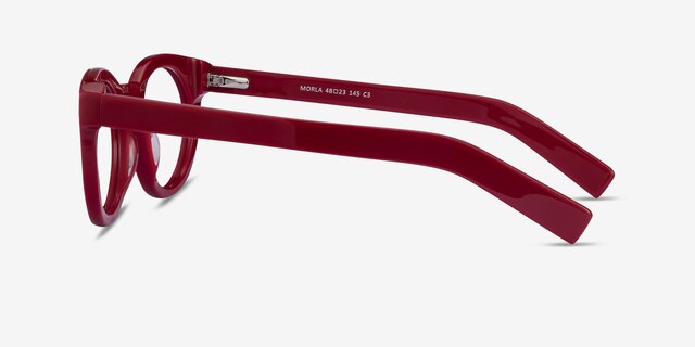 Morla Burgundy AcetateEyeglass Frames from EyeBuyDirect, Side View