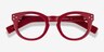 Morla Burgundy AcetateEyeglass Frames from EyeBuyDirect, Closed View