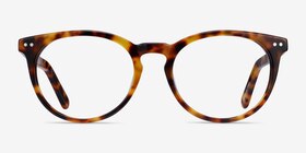 Morning Warm Tortoise Acetate Eyeglass Frames from EyeBuyDirect, Front View
