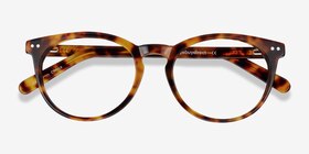 Morning Warm Tortoise Acetate Eyeglass Frames from EyeBuyDirect, Closed View