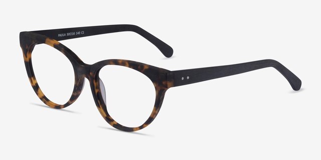 Paula Tortoise AcetateEyeglass Frames from EyeBuyDirect, Angle View