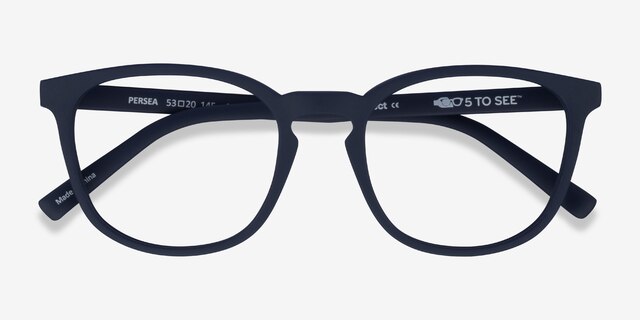 Persea Abyssal Blue PlasticEyeglass Frames from EyeBuyDirect, Closed View