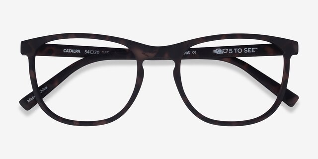 Catalpa Warm Tortoise PlasticEyeglass Frames from EyeBuyDirect, Closed View