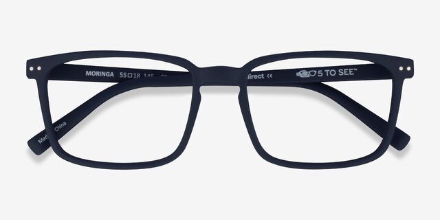 Moringa Abyssal Blue Eco-friendlyEyeglass Frames from EyeBuyDirect, Closed View