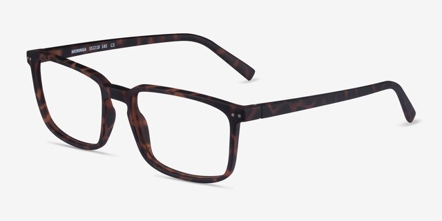 Moringa Warm Tortoise PlasticEyeglass Frames from EyeBuyDirect, Angle View