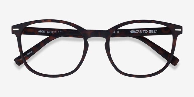 Aloe Warm Tortoise PlastiqueMontures de lunettes de vue d'EyeBuyDirect, Vue Rapprochée
