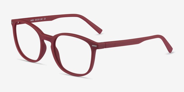 Aloe Crimson Eco-friendlyEyeglass Frames from EyeBuyDirect, Angle View