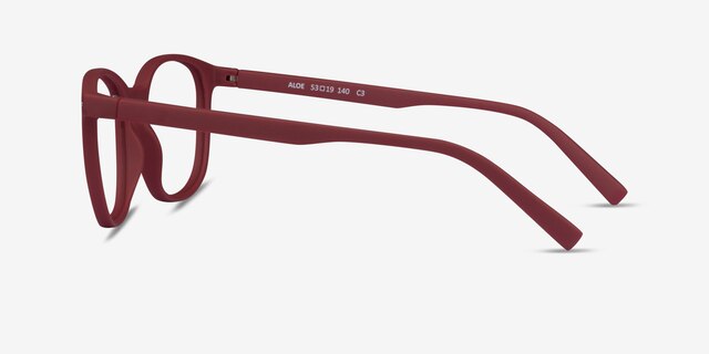 Aloe Crimson Eco-friendlyEyeglass Frames from EyeBuyDirect, Side View
