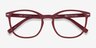 Aloe Crimson Eco-friendlyEyeglass Frames from EyeBuyDirect, Closed View
