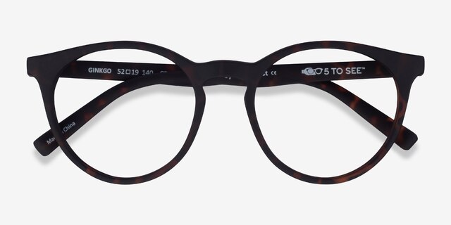 Ginkgo Warm Tortoise PlasticEyeglass Frames from EyeBuyDirect, Closed View