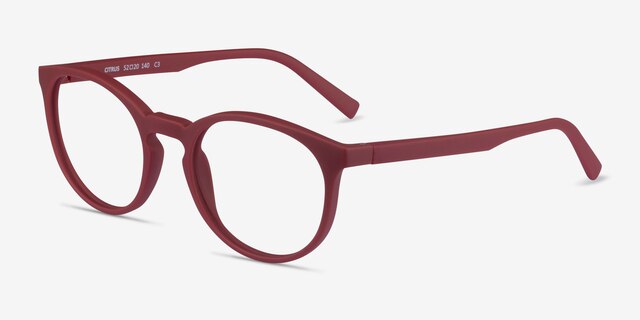 Citrus Crimson Eco-friendlyEyeglass Frames from EyeBuyDirect, Angle View