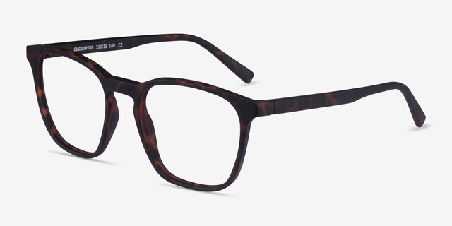 Eucalyptus Warm Tortoise Éco-responsableMontures de lunettes de vue d'EyeBuyDirect, Vue d'Angle