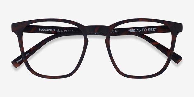 Eucalyptus Warm Tortoise Éco-responsableMontures de lunettes de vue d'EyeBuyDirect, Vue Rapprochée