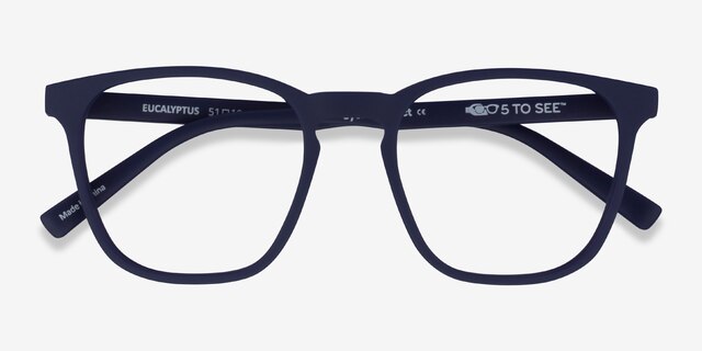 Eucalyptus Abyssal Blue PlastiqueMontures de lunettes de vue d'EyeBuyDirect, Vue Rapprochée