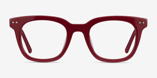 Romy Burgundy AcetateEyeglass Frames from EyeBuyDirect, Front View