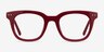 Romy Burgundy AcetateEyeglass Frames from EyeBuyDirect, Front View