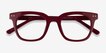 Romy Burgundy AcetateEyeglass Frames from EyeBuyDirect, Closed View