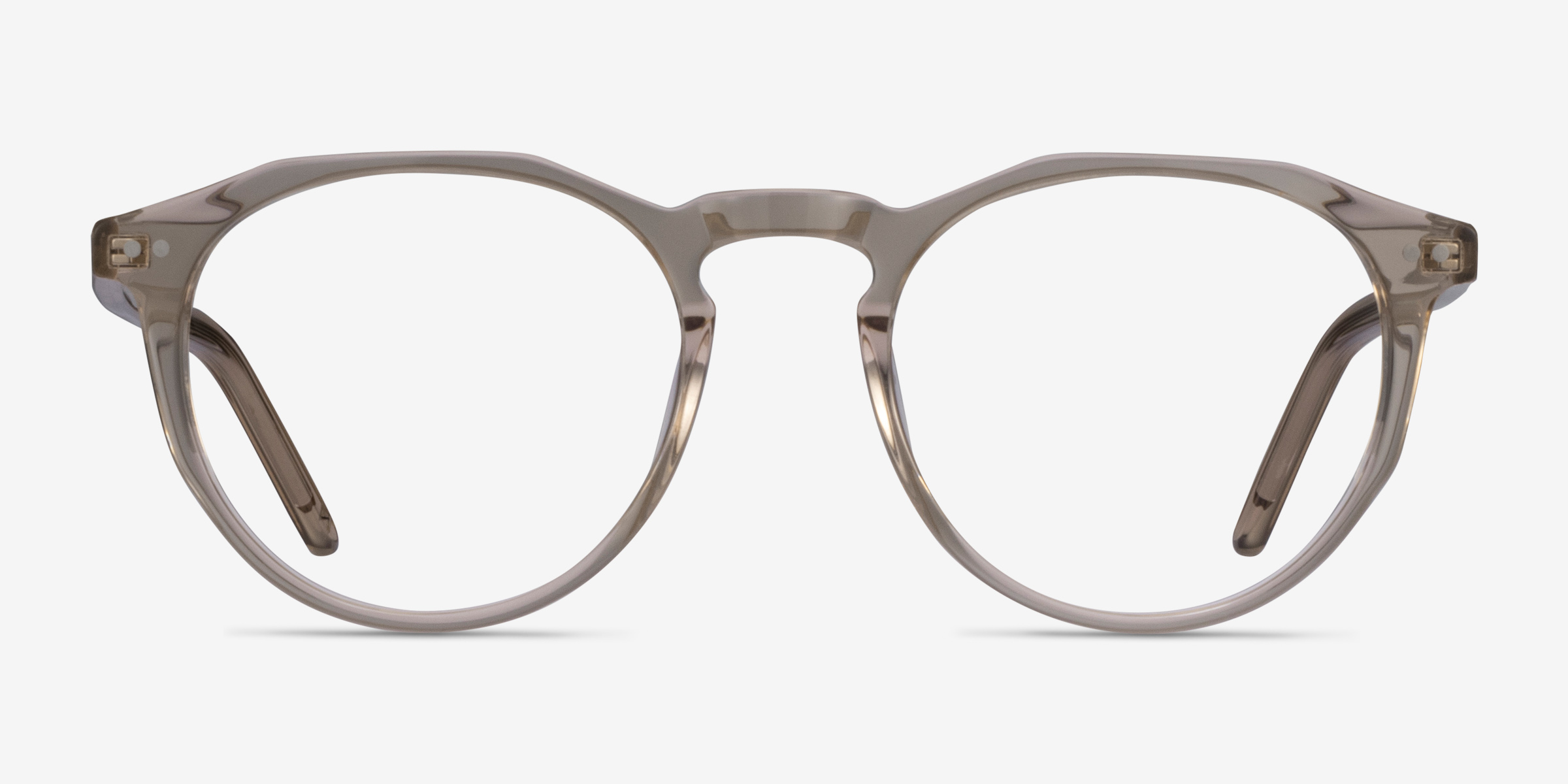 Geometric Champagne Full Rim Eyeglasses EyeBuyDirect