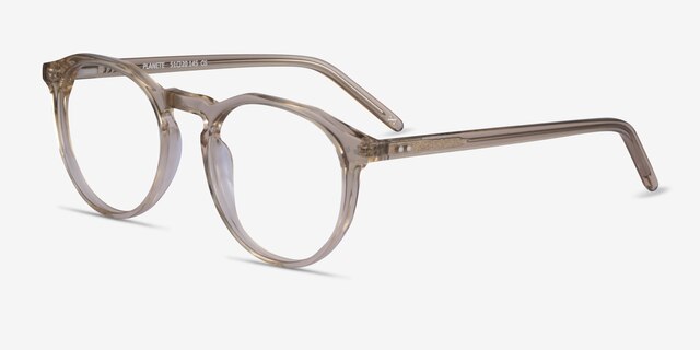 Planete Champagne AcetateEyeglass Frames from EyeBuyDirect, Angle View