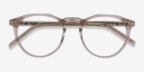 Planete Champagne Acétate Montures de lunettes de vue d'EyeBuyDirect, Vue Rapprochée