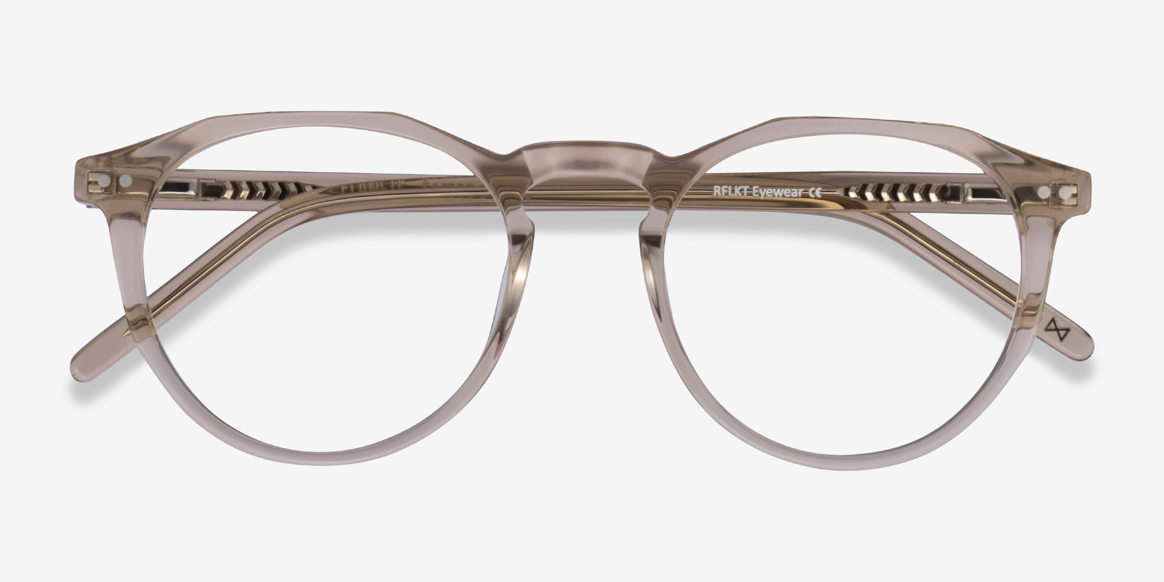 Geometric Champagne Full Rim Eyeglasses Eyebuydirect