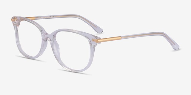Jasmine Clear AcetateEyeglass Frames from EyeBuyDirect, Angle View
