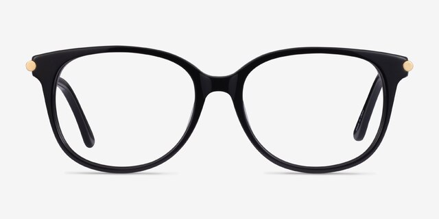 Jasmine Black AcetateEyeglass Frames from EyeBuyDirect, Front View