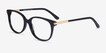 Jasmine Black AcetateEyeglass Frames from EyeBuyDirect, Angle View