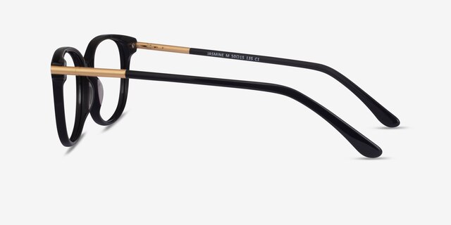 Jasmine Black AcetateEyeglass Frames from EyeBuyDirect, Side View