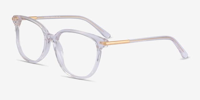 Jasmine Clear AcetateEyeglass Frames from EyeBuyDirect, Angle View