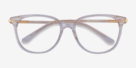 Jasmine Transparent Acétate Montures de lunettes de vue d'EyeBuyDirect, Vue Rapprochée