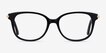 Jasmine Black AcetateEyeglass Frames from EyeBuyDirect, Front View