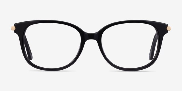 Jasmine Black AcetateEyeglass Frames from EyeBuyDirect, Front View