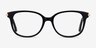 Jasmine Black AcetateEyeglass Frames from EyeBuyDirect, Front View