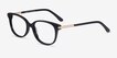 Jasmine Black AcetateEyeglass Frames from EyeBuyDirect, Angle View