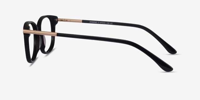 Jasmine Black AcetateEyeglass Frames from EyeBuyDirect, Side View