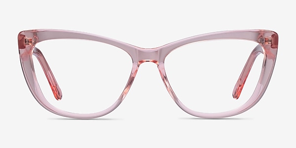 Charlotte Clear Pink Acétate Montures de lunettes de vue