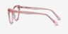 Charlotte Clear Pink AcétateMontures de lunettes de vue d'EyeBuyDirect, Vue de Côté