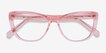 Charlotte Clear Pink AcetateEyeglass Frames from EyeBuyDirect, Closed View