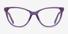 Sing Clear Purple AcetateEyeglass Frames from EyeBuyDirect, Front View