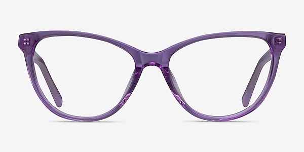 Sing Clear Purple Acetate Eyeglass Frames