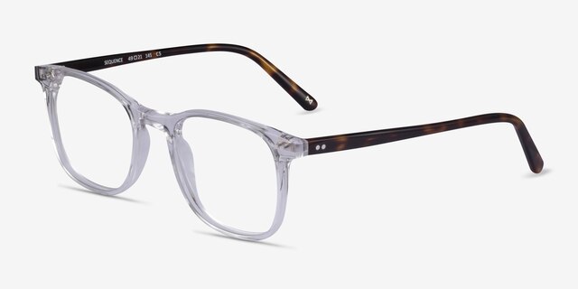 Sequence Translucent AcetateEyeglass Frames from EyeBuyDirect, Angle View