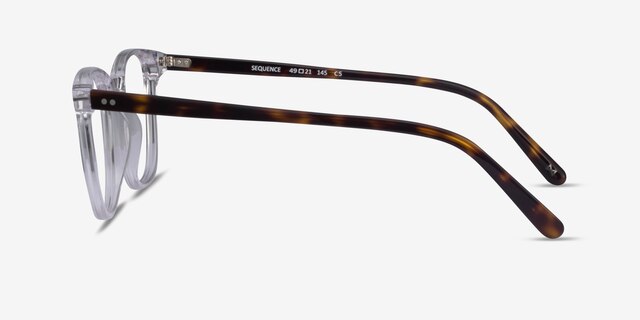 Sequence Translucent AcetateEyeglass Frames from EyeBuyDirect, Side View