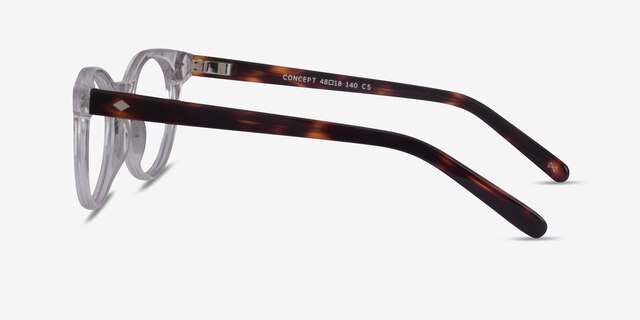 Concept Clear Tortoise AcetateEyeglass Frames from EyeBuyDirect, Side View