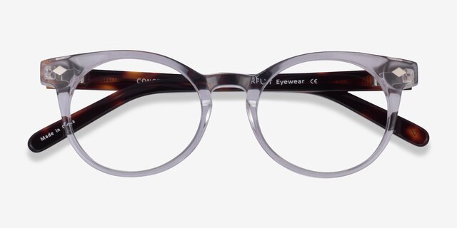 Concept Clear Tortoise AcetateEyeglass Frames from EyeBuyDirect, Closed View