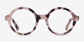 Groove Écaille ivoire Acétate Montures de lunettes de vue d'EyeBuyDirect, Vue de Face
