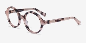 Groove Écaille ivoire Acétate Montures de lunettes de vue d'EyeBuyDirect, Vue d'Angle