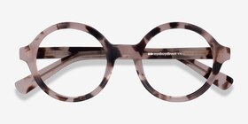 Groove Écaille ivoire Acétate Montures de lunettes de vue d'EyeBuyDirect, Vue Rapprochée