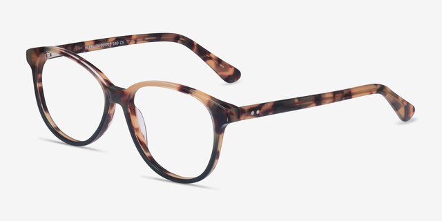 Hepburn Tortoise Green AcetateEyeglass Frames from EyeBuyDirect, Angle View