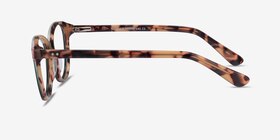 Hepburn Tortoise Green Acétate Montures de lunettes de vue d'EyeBuyDirect, Vue de Côté